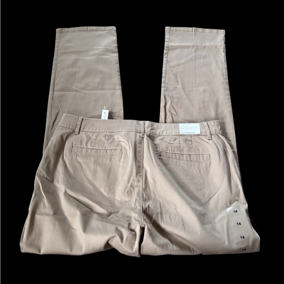 Gloria Vanderbilt Khaki Unlimited Luxe Sateen Pants Size 14 Average New - Picture 3 of 6